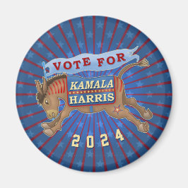 Imã Kamala Harris Presidente 2024 Democrata Donkey