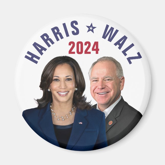 Imã Kamala Harris Tim Walz 2024 Presidente Vice Fotos (Frente)