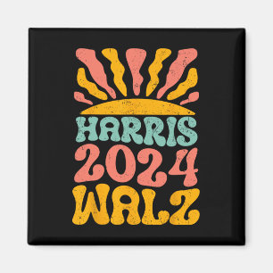Imã Kamala Harris Tim Wheimer 2024 Retro Cat Lady Fema