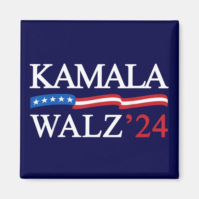 Imã Kamala Harris Walz 2024 Obviamente Azul (Frente)