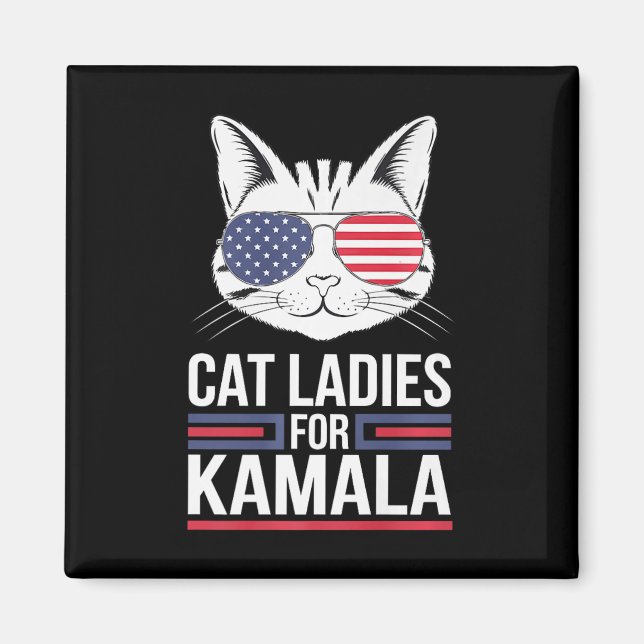 Imã Kamala Para Presidente - Cat Lady Uni (Frente)