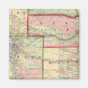 Imã Kan, Neb, Mapa Colo de Mitchell