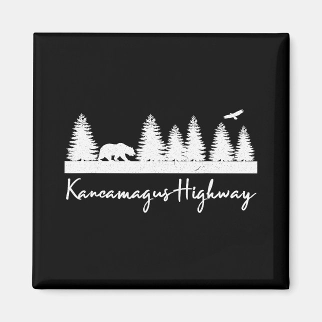 Imã Kancamagus Highway New Hampshire Rustic Bear Wildl (Frente)