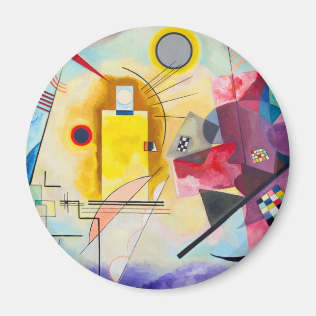 Imã Kandinsky amarelo-vermelho-azul (Frente)