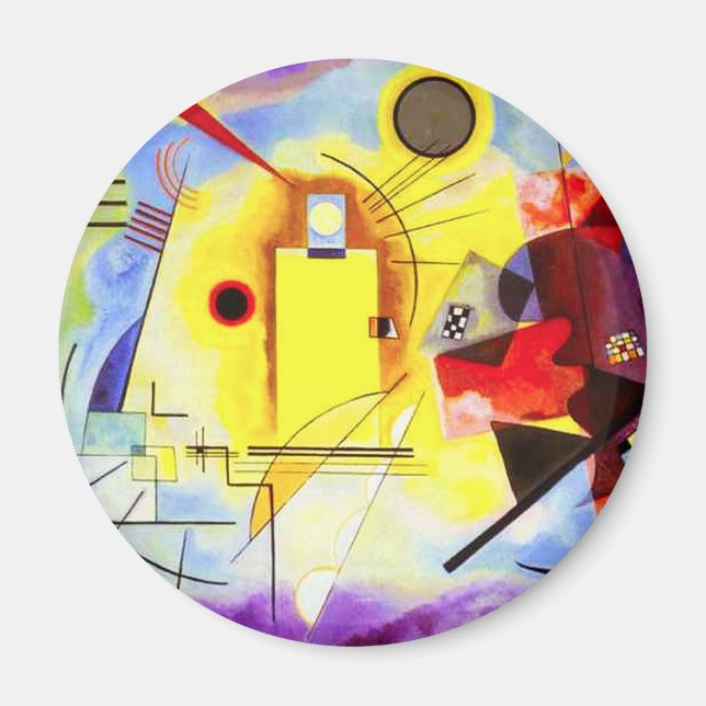 Imã Kandinsky Amarelo Vermelho Magnético (Frente)