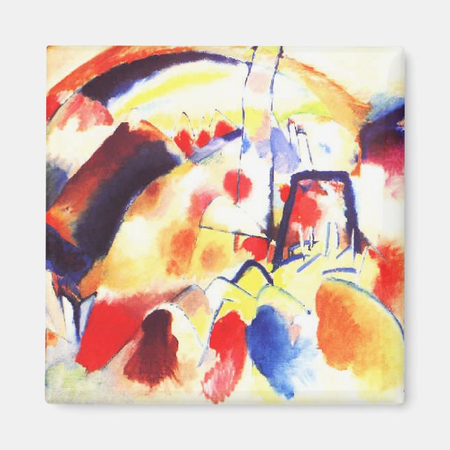 Imã Kandinsky - Paisagem com Pontos Vermelhos (Frente)