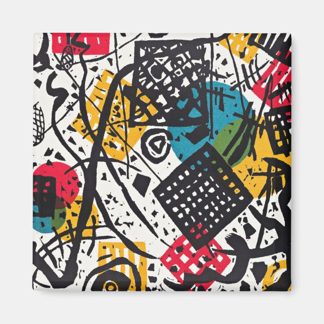 Imã Kandinsky - Pequenos mundos V, abstrato (Frente)