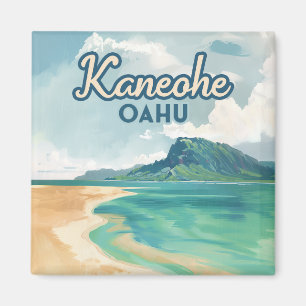 Imã Kaneohe Sandbar Oahu Hawaii Retro