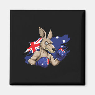 Imã Kangaroo Boxer Boxer Australian Flag Love Austral