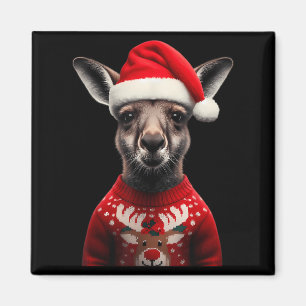 Imã Kangaroo Com Papai Noel Natal Austrália Xmas Z