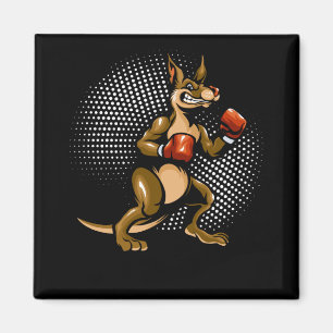 Imã Kangaroo Humor Boxer Animal Fun Boxer
