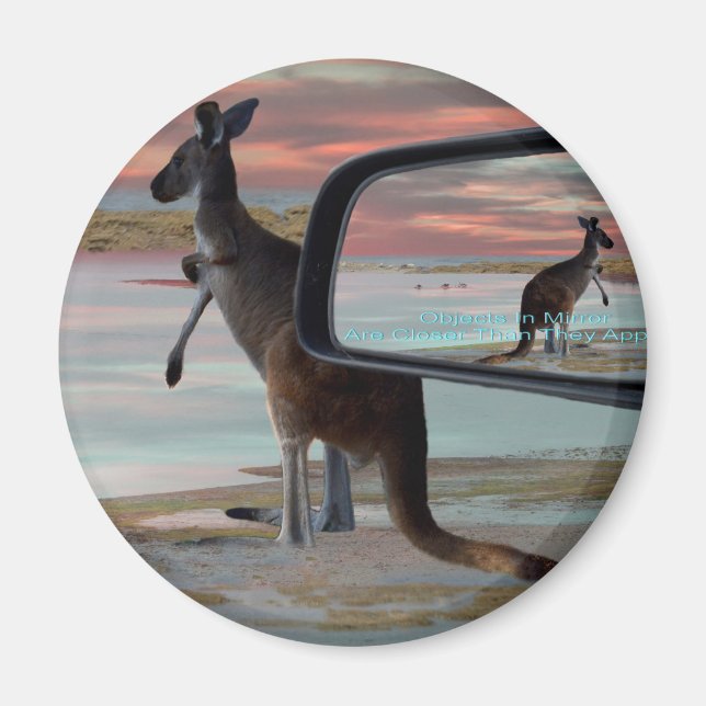 Imã Kangaroo Sea Breezes Arte De Ilusão (Frente)