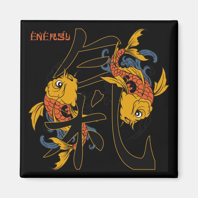Imã Kanji Koi Fish Energy (Frente)