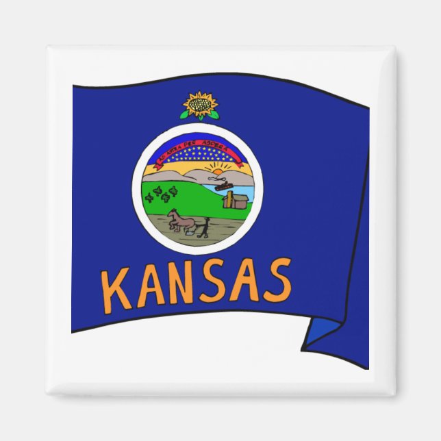 Imã Kansas Flag (Frente)