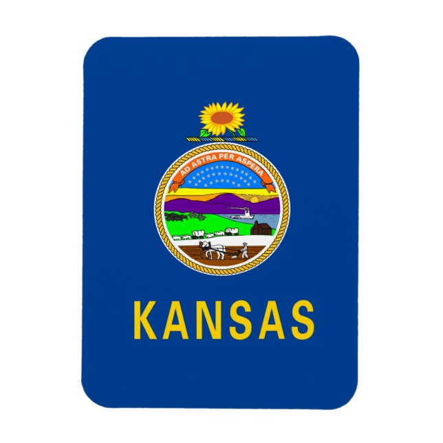 Ímã Kansas flag (Vertical)
