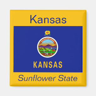 Imã Kansas Flag Magnet