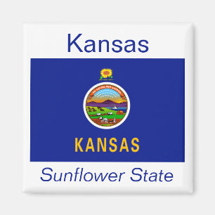 Imã Kansas Flag Magnet