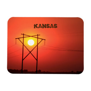 Ímã Kansas Red Sunset Magnet