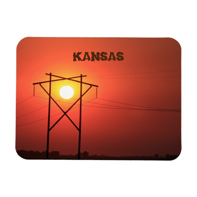 Ímã Kansas Red Sunset Magnet (Horizontal)