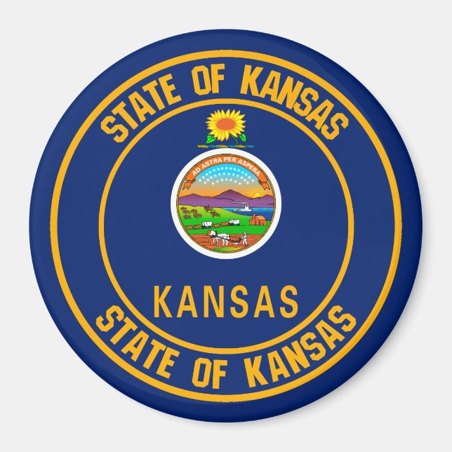 Imã Kansas Round Emblem (Frente)