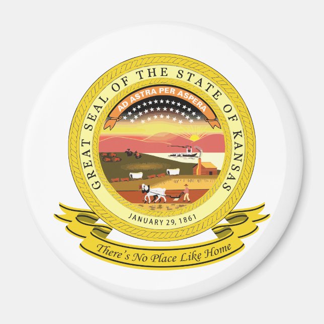 Imã Kansas Seal (Frente)