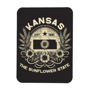 Ímã Kansas The Sunflower State