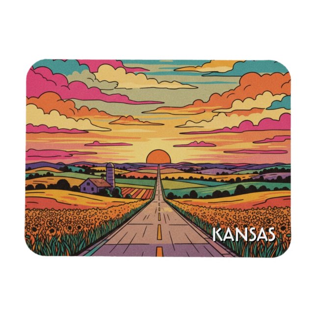 Ímã Kansas Travel (Horizontal)