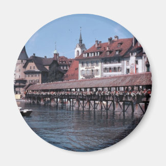 Imã Kapellbrücke (Ponte da Capela), Lucerne Swtizerlan