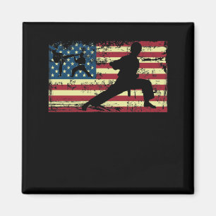 Imã Karate American Flag Artes Marciais