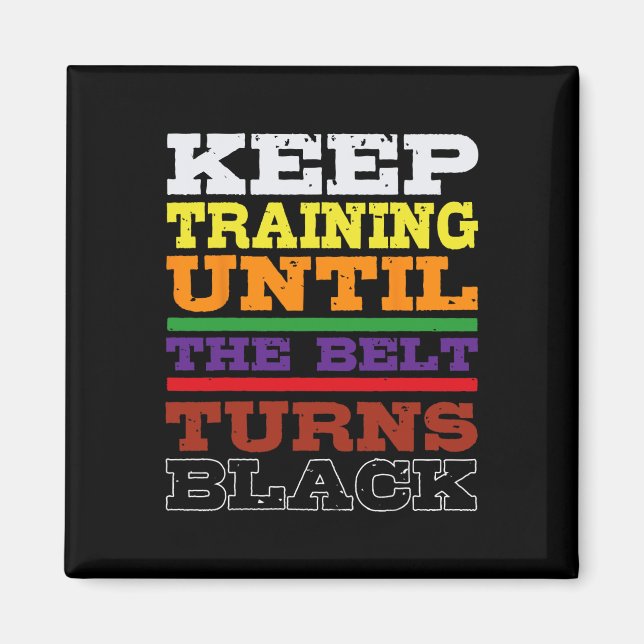 Imã Karate Black Belt Treinando Artes Marciais Japones (Frente)