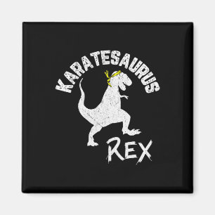 Imã Karate Karatesaurus Rex Dinossaur Engraçado Arte M