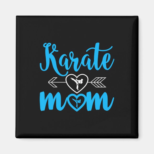 Imã Karate Mãe Engraçado Orgulho Mãe (Frente)