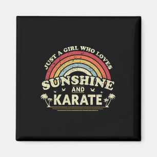 Imã Karate Shirt. Apenas Uma Menina Que Ama O Sol E O 
