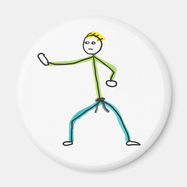 Imã Karate Stickman (Frente)