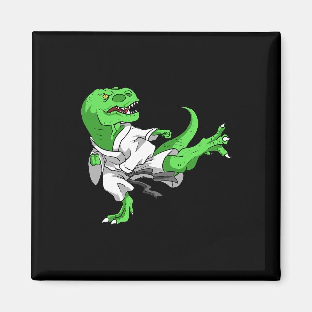 Imã Karate T-rex Dino Aluno Professor Dinossauro Karat (Frente)