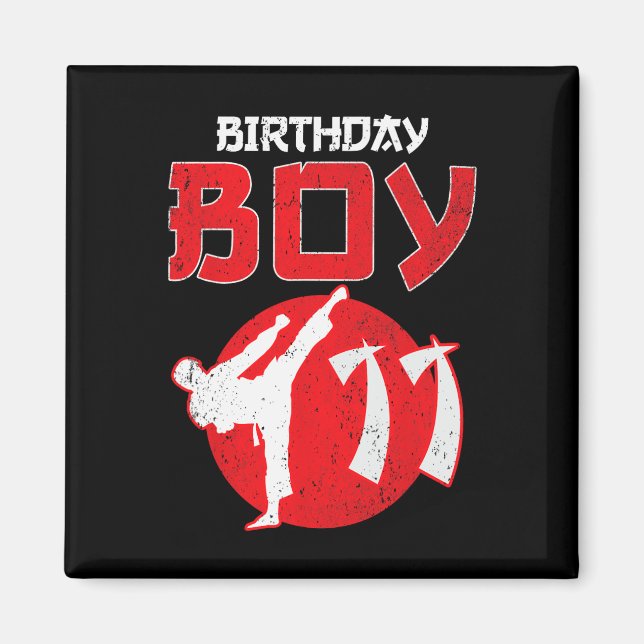 Imã Karate Taekwondo, Arte Marcial De Aniversário De 1 (Frente)