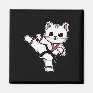 Imã Karate Taekwondo Funny Cat Jiu Jitsu Mulheres Meni