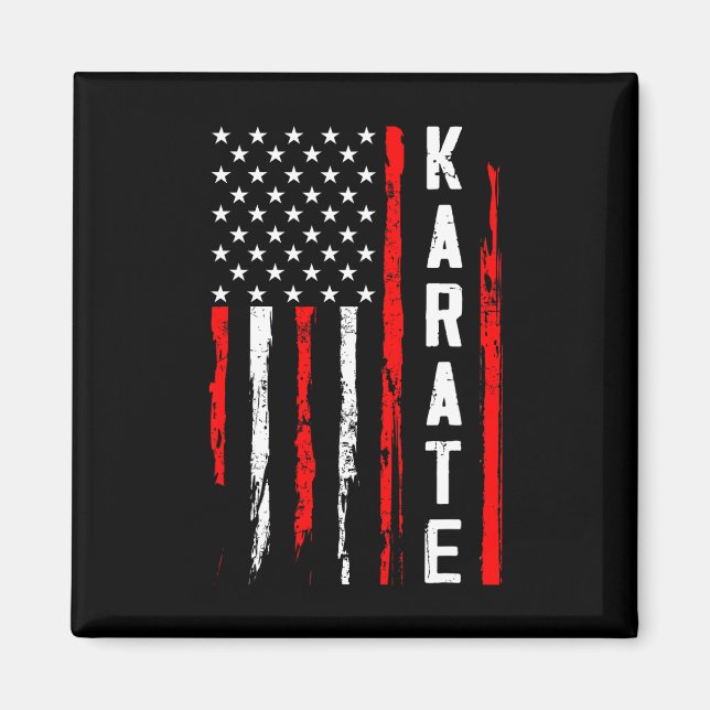 Imã Karate Usa Flag Americano (Frente)