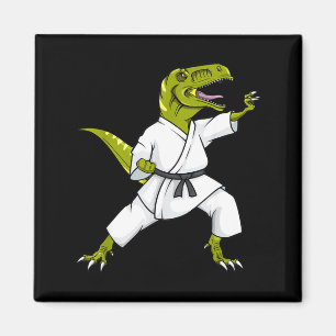 Imã Karatesaurus T-rex Dinossauro Engraçado Karatê Sam
