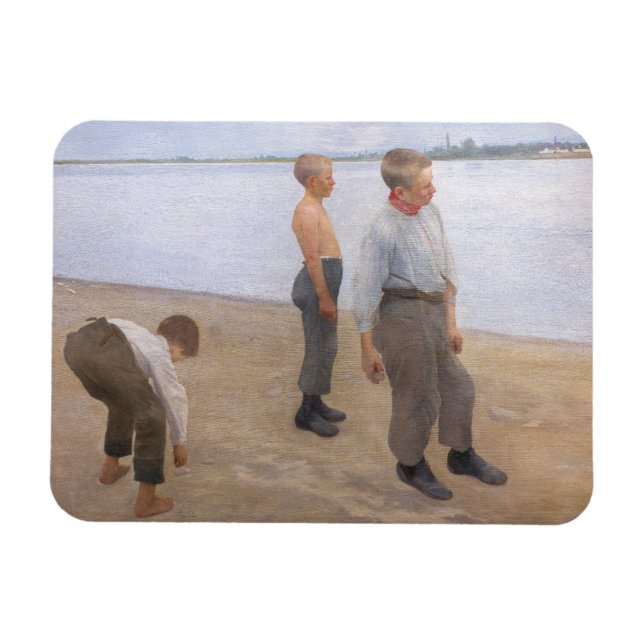 Ímã Károly Ferenczy - Meninos Jogando Pedras (Horizontal)
