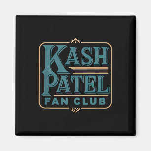 Imã Kash Patel Fan Club Vintage Logotipo Presidente Tr