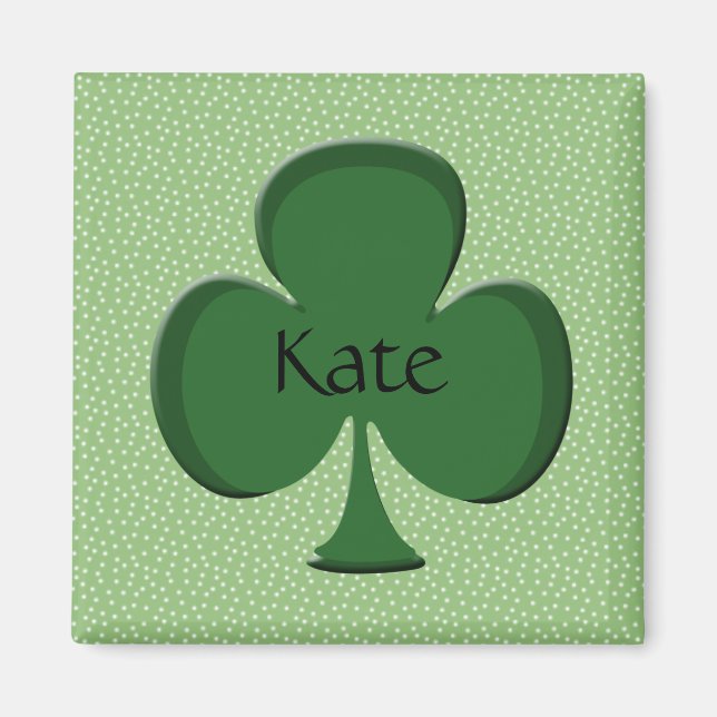Imã Kate Shamrock Name Magnet (Frente)