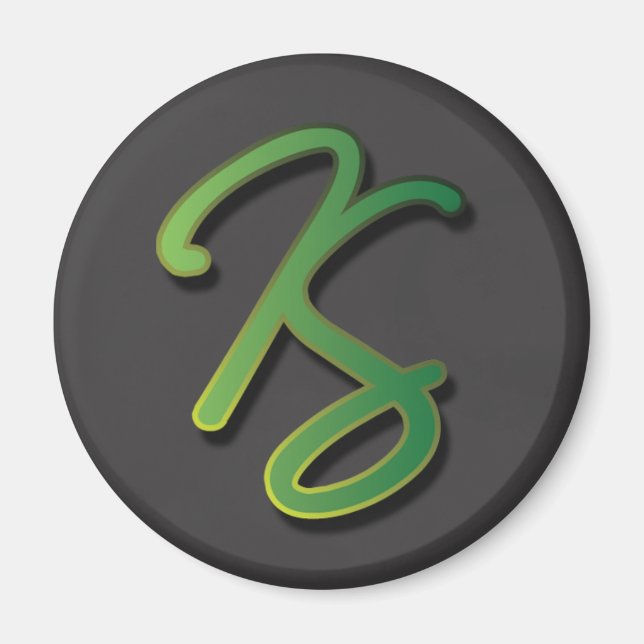 Imã Katie Stoder - Magnet Redondo (preto) (Frente)