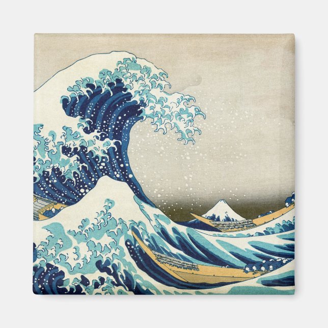 Imã Katsushika Hokusai - A onda do Excelente de Kanaga (Frente)