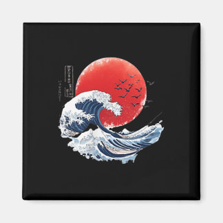 Imã Katsushika Hokusai Japanese Great Wave Men Women K