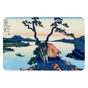 Ímã Katsushika Hokusai - Lago Suwa na província de Sh