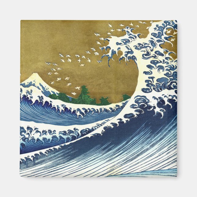 Imã Katsushika Hokusai - Onda Grande Colorida (Frente)