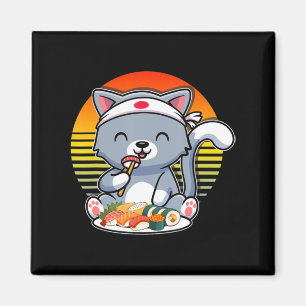 Imã Kawaii Anime Cat Otaku Japonês Sushi Gift Girls K
