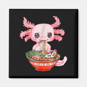 Imã Kawaii Axolotl Ramen Comida Gráfico A engraçado ja