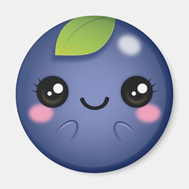Imã Kawaii Blueberry (Frente)